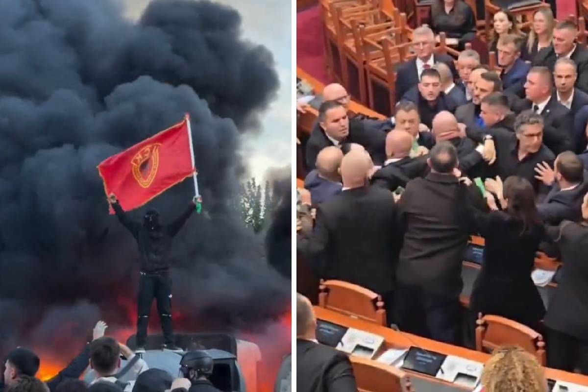 "Flamingo revolucija" u Albaniji. Tuča u parlamentu, prosvjednici okružili zgradu