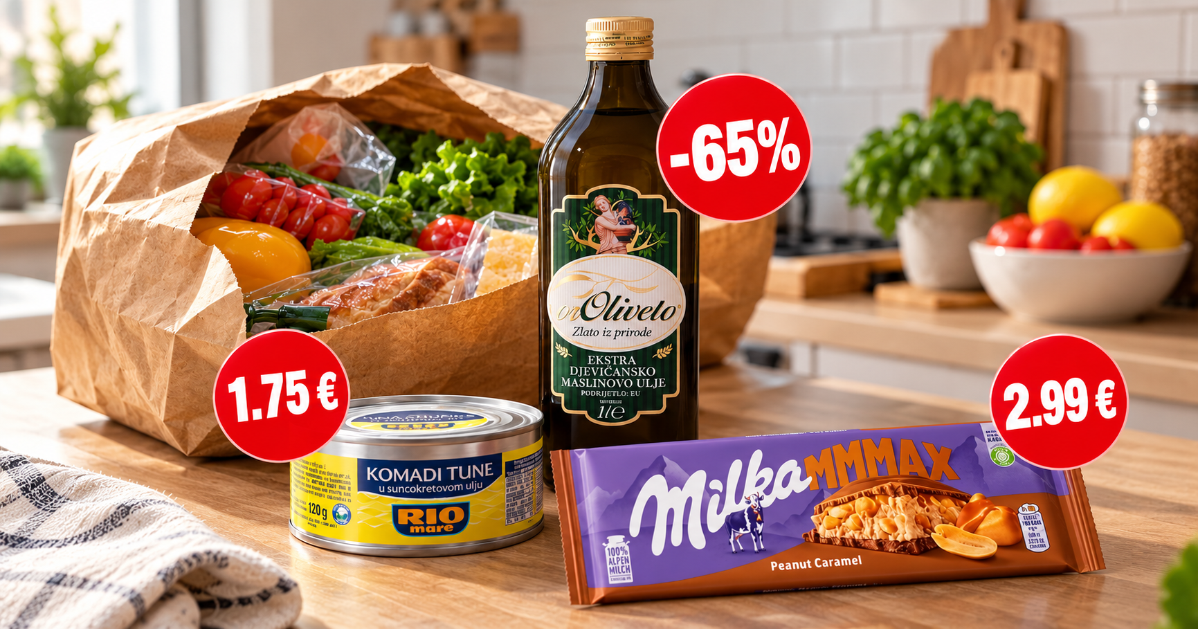 Maslinovo ulje sniženo 65%, tuna 55%, a Milka više od 50%. Znamo gdje