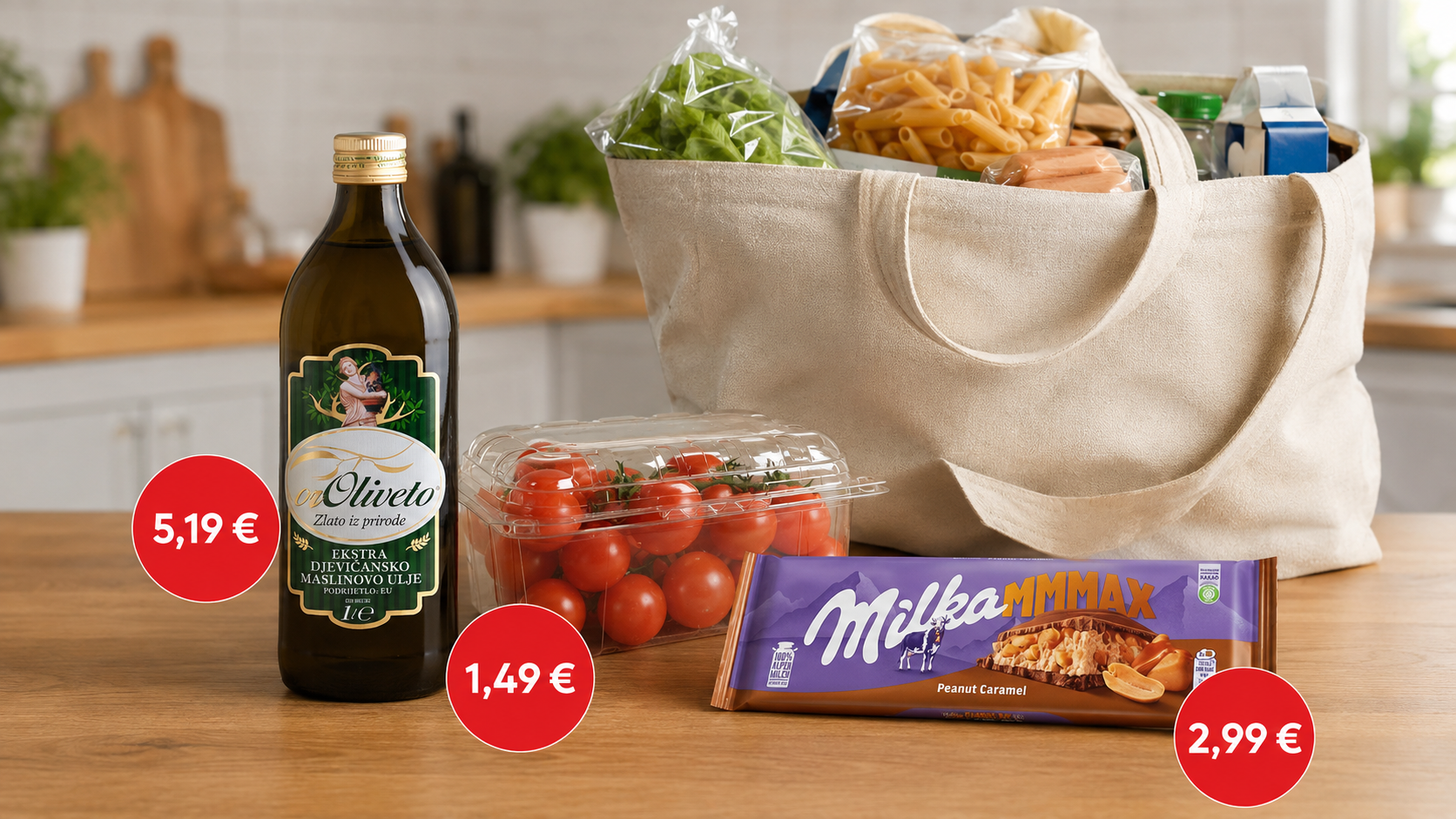 Najbolje cijene danas: Oliveto maslinovo ulje već od 5 eura, Milka čokolada 2,99 eura