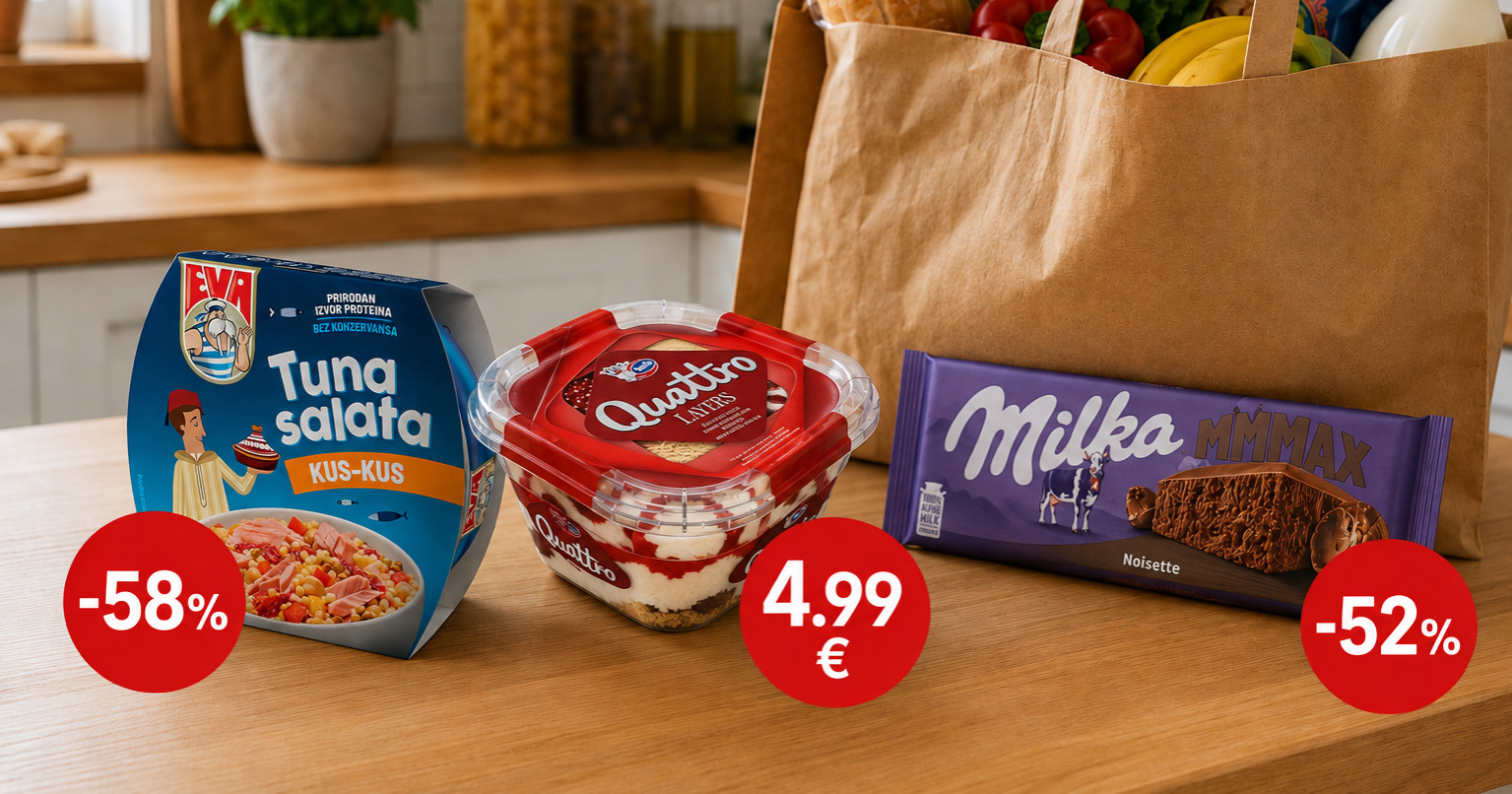 Tuna salata snižena 58%, Milka 52%: Evo gdje se danas najviše štedi