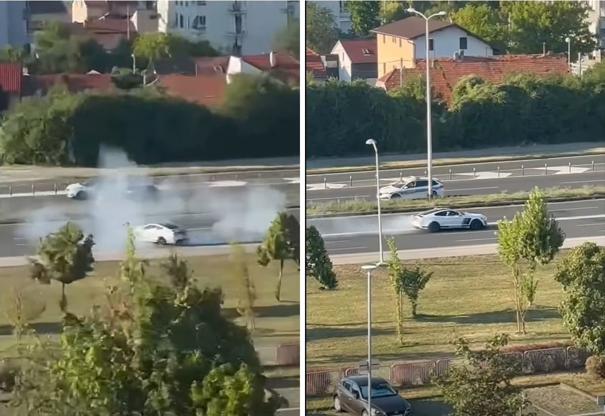 VIDEO Po Zagrebu usred bijela dana driftao ispred svatovske povorke, kažnjen je