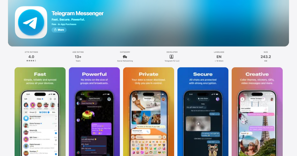 Apple privremeno uklonio Telegram iz App Storea