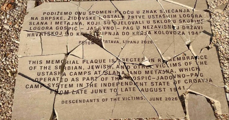 Razbijena ploča žrtvama Slane, reagirala Plenkovićeva savjetnica za pitanja Holokausta