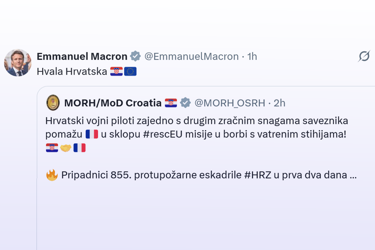 Macron Hrvatskoj zahvalio na hrvatskom