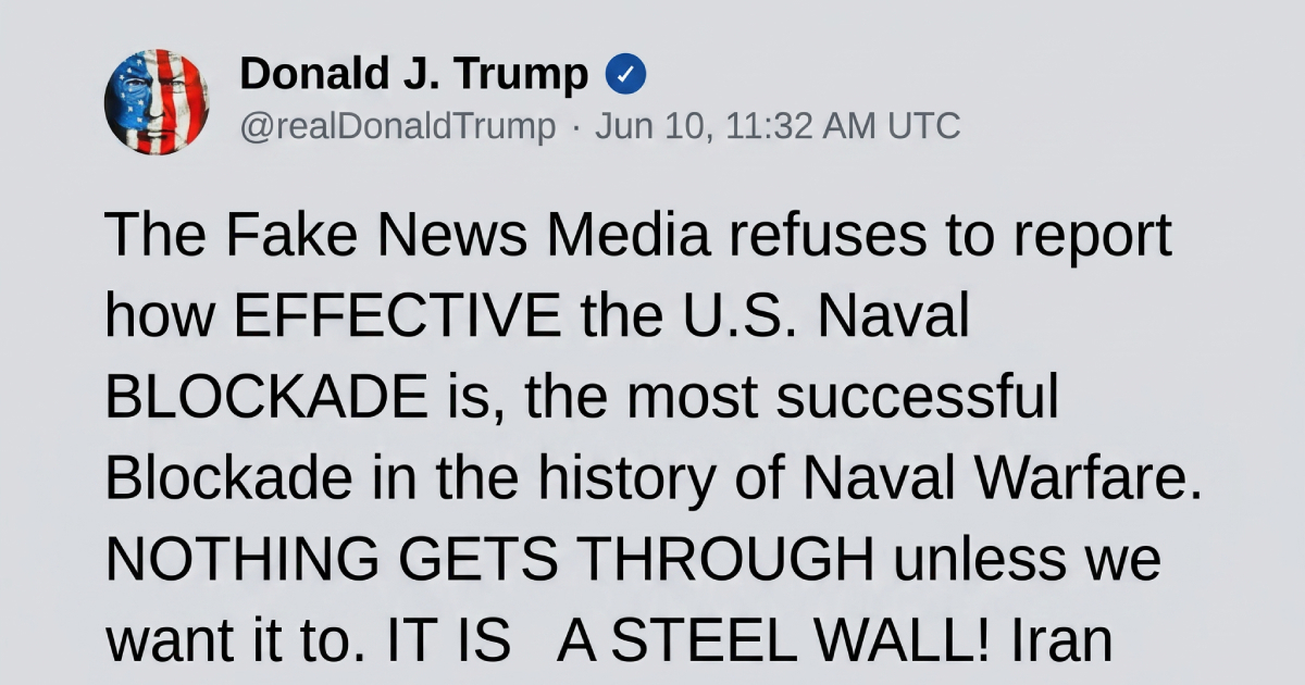 Trump: NAŠA BLOKADA JE ČELIČNI ZID. Slava Alahu!