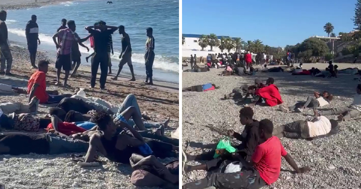Tisuće migranata i dalje u Ceuti. Podigli su improvizirani kamp na plaži