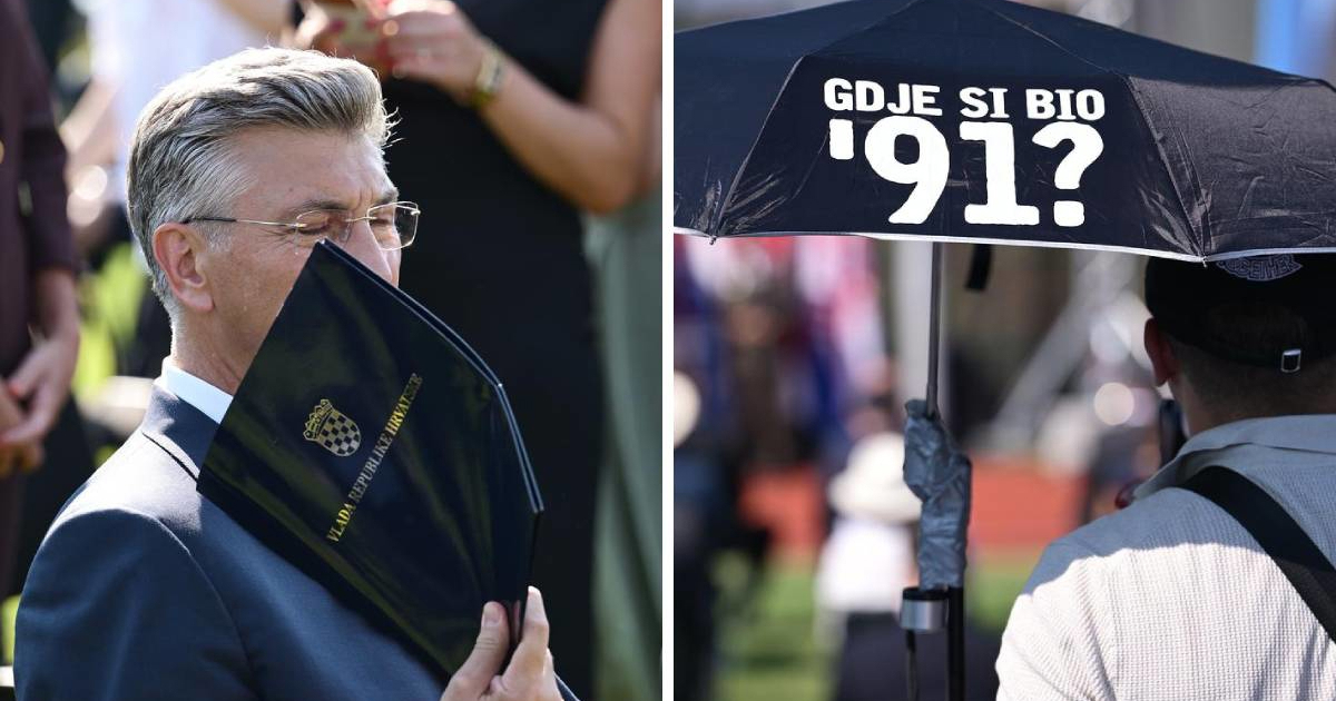 FOTO Plenković i ekipa bore se s vrućinom u Kninu na razne načine