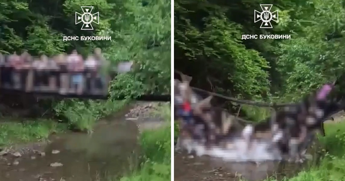 VIDEO Djeca pala u rijeku nakon urušavanja mosta u Ukrajini
