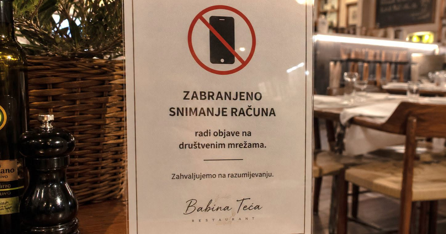 Dalmatinac se našalio pa izazvao raspravu: "Zabranjeno snimanje računa"