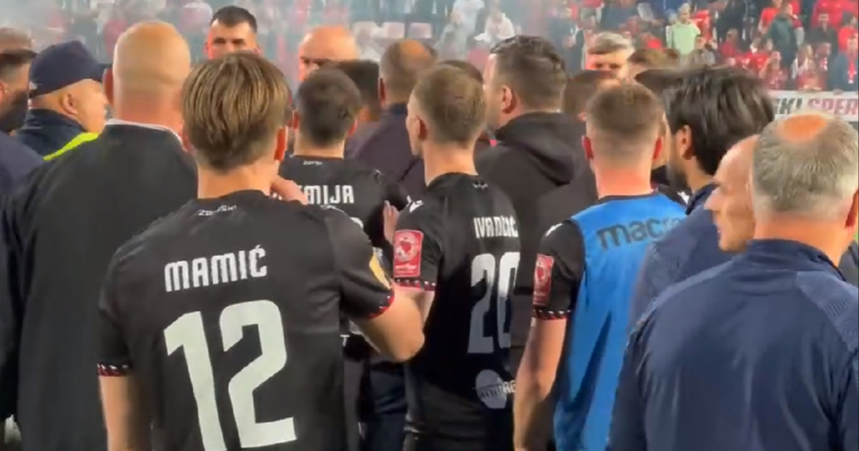 VIDEO Štimac se nagurava sa zaštitarom dok pucaju topovski udari