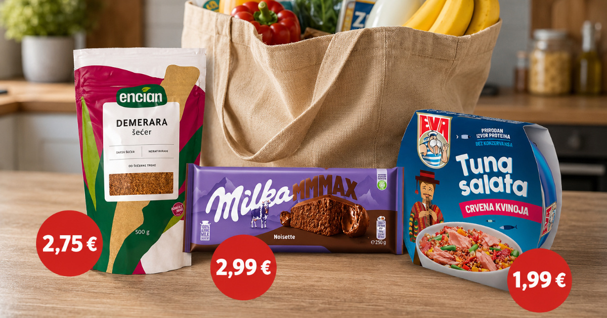Najbolje cijene iz aktualnih ponuda: Šećer za 2,75 eura, Milka Noisette za 2,99 eura