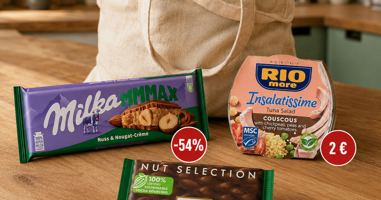 Najbolje cijene danas: Rio Mare salata s tunom već od 2 eura, Milka čokolada na 54% popusta