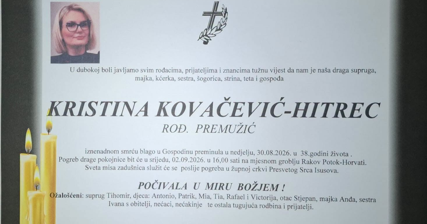 Otkriveni detalji posljednjeg ispraćaja Kristine Kovačević Hitrec