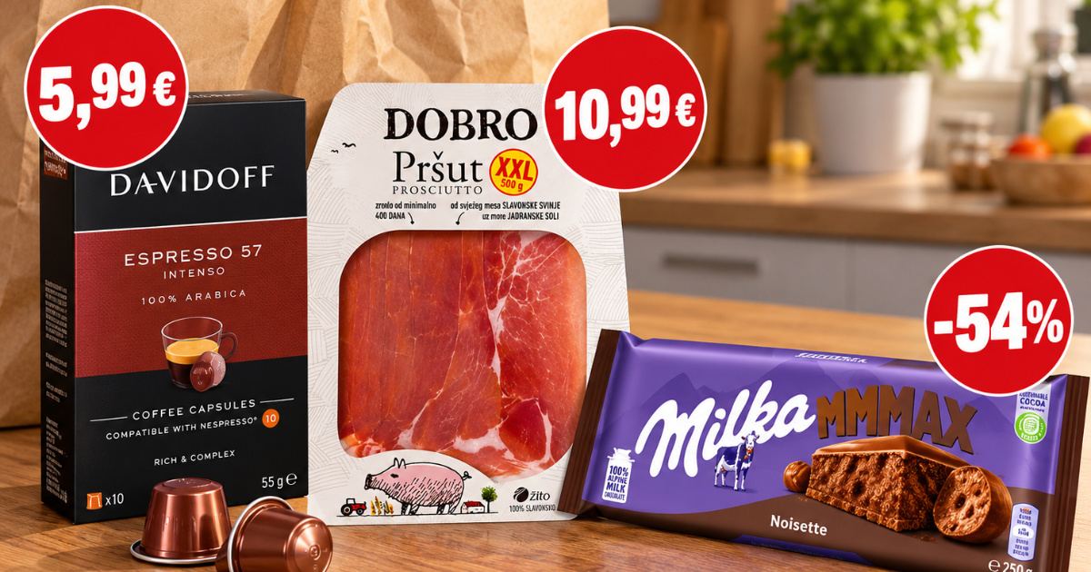 Najbolje cijene danas: Kapsule za kavu za 5,99 eura, Milka čokolada snižena 54%