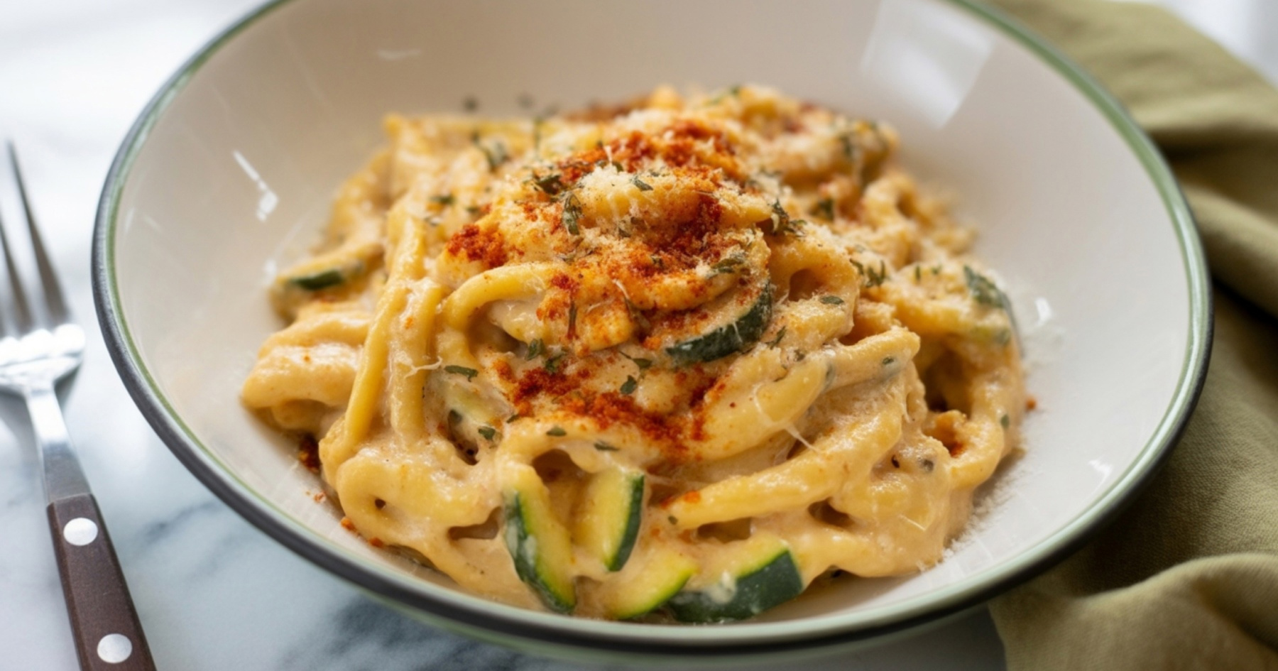 Fettuccine u kremastom umaku s tikvicama, gotove za pola sat