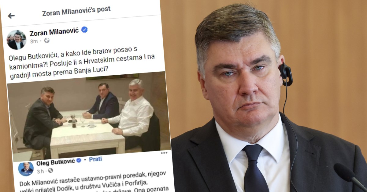 Milanović objavio fotku Dodika i Plenkovića: Oleg, kako ide bratov posao s  kamionima?