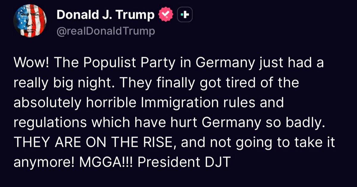 Trump: Wow! Populistička stranka u Njemačkoj upravo je imala stvarno veliku noć