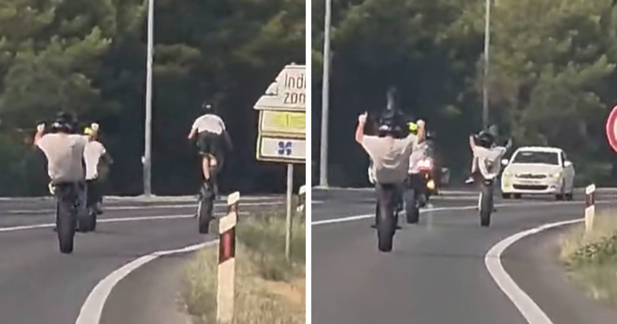 VIDEO Divljali na magistrali kod Šibenika. U vožnji stajali na motorima