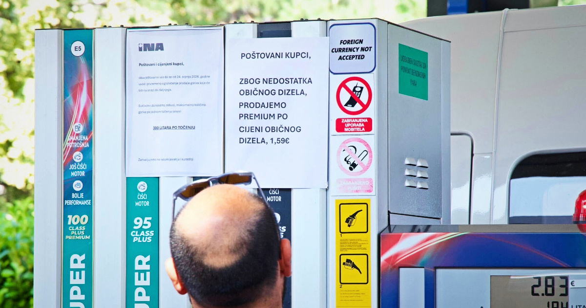 Na Ininoj pumpi u Zagrebu nestalo običnog dizela, premium prodaju po istoj cijeni