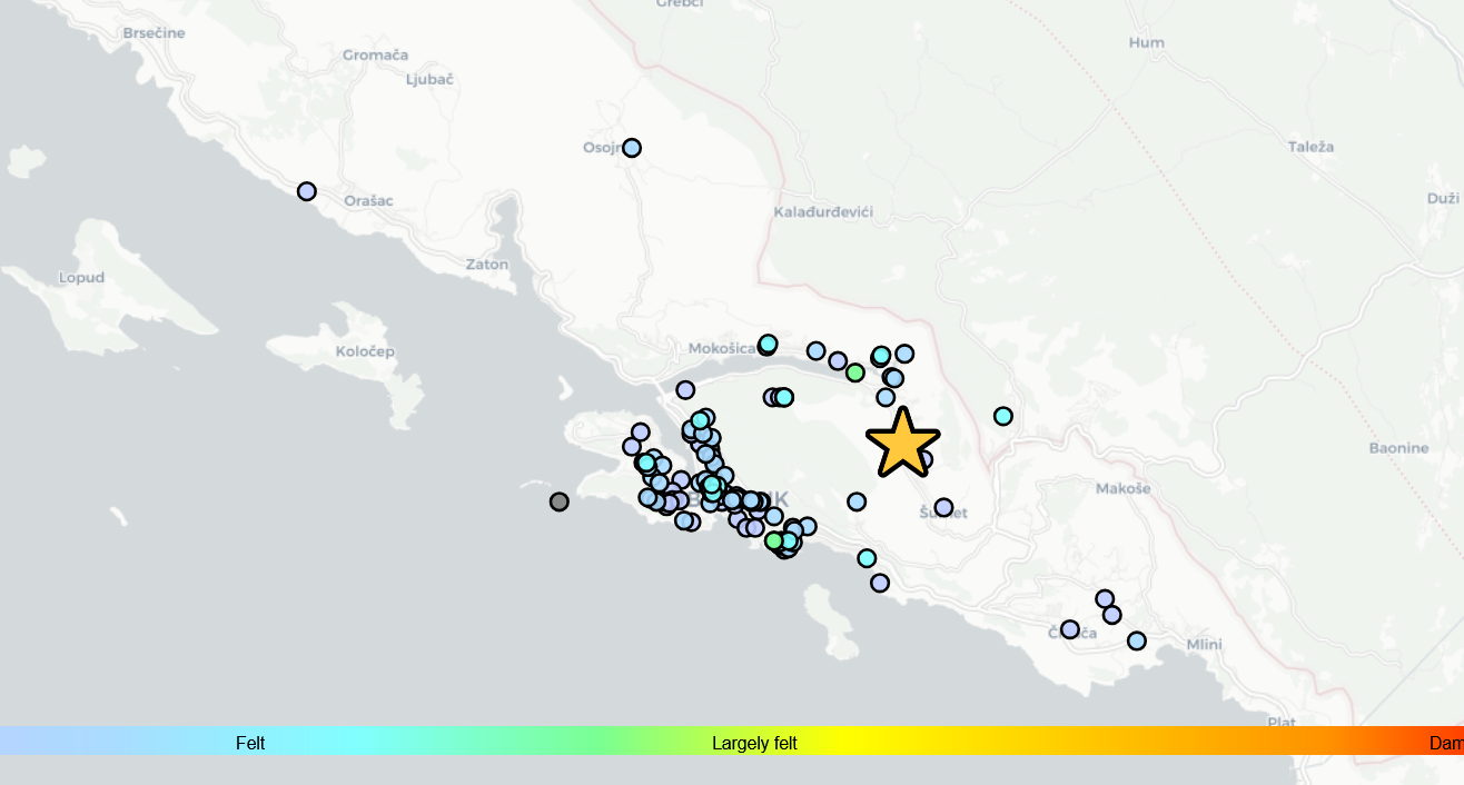 Nakon potresa kod Novog Vinodolskog treslo se i kod Dubrovnika