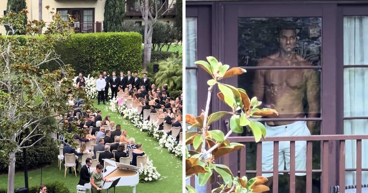 Tip bez majice s balkona gledao vjenčanje, snimku pogledalo gotovo 20 milijuna ljudi