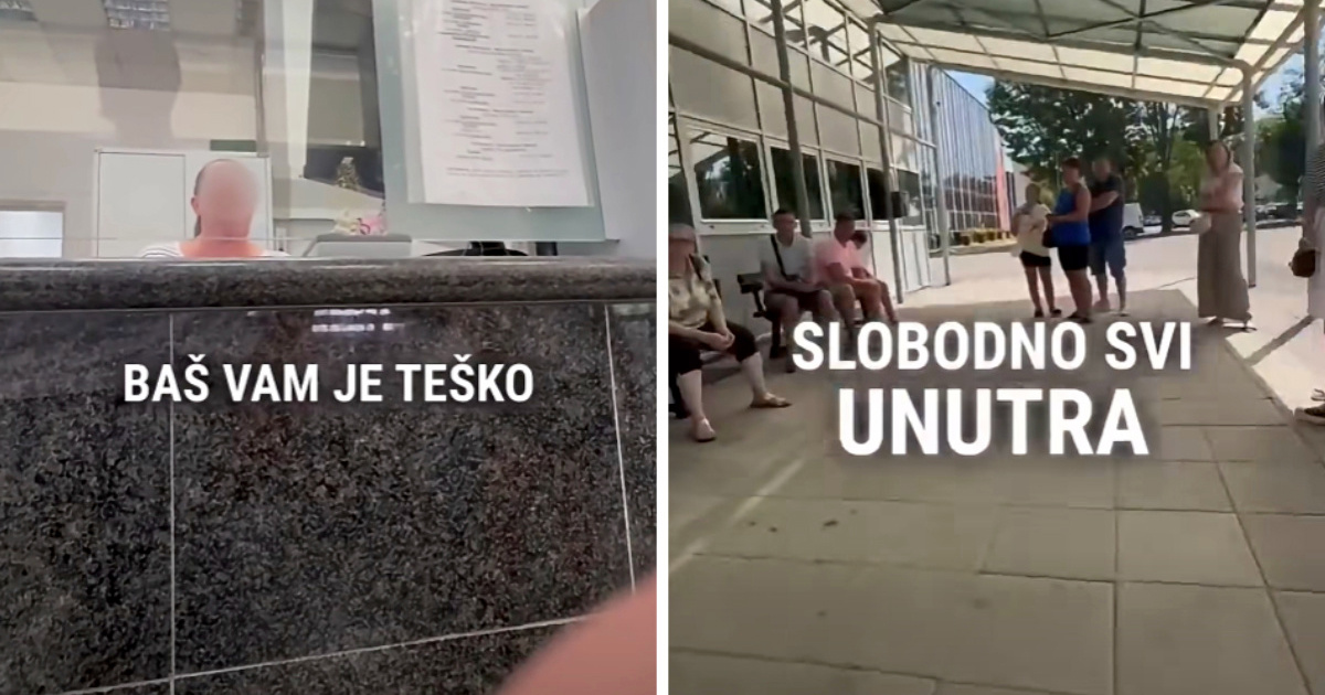 VIDEO Ljudi čekali pred policijom na vrućini. Karlovčanin ušao unutra i počeo snimati