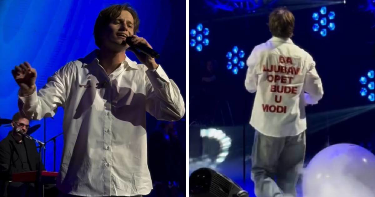 Jakov Jozinović u Beogradu nosio košulju s porukom koja je dirnula publiku