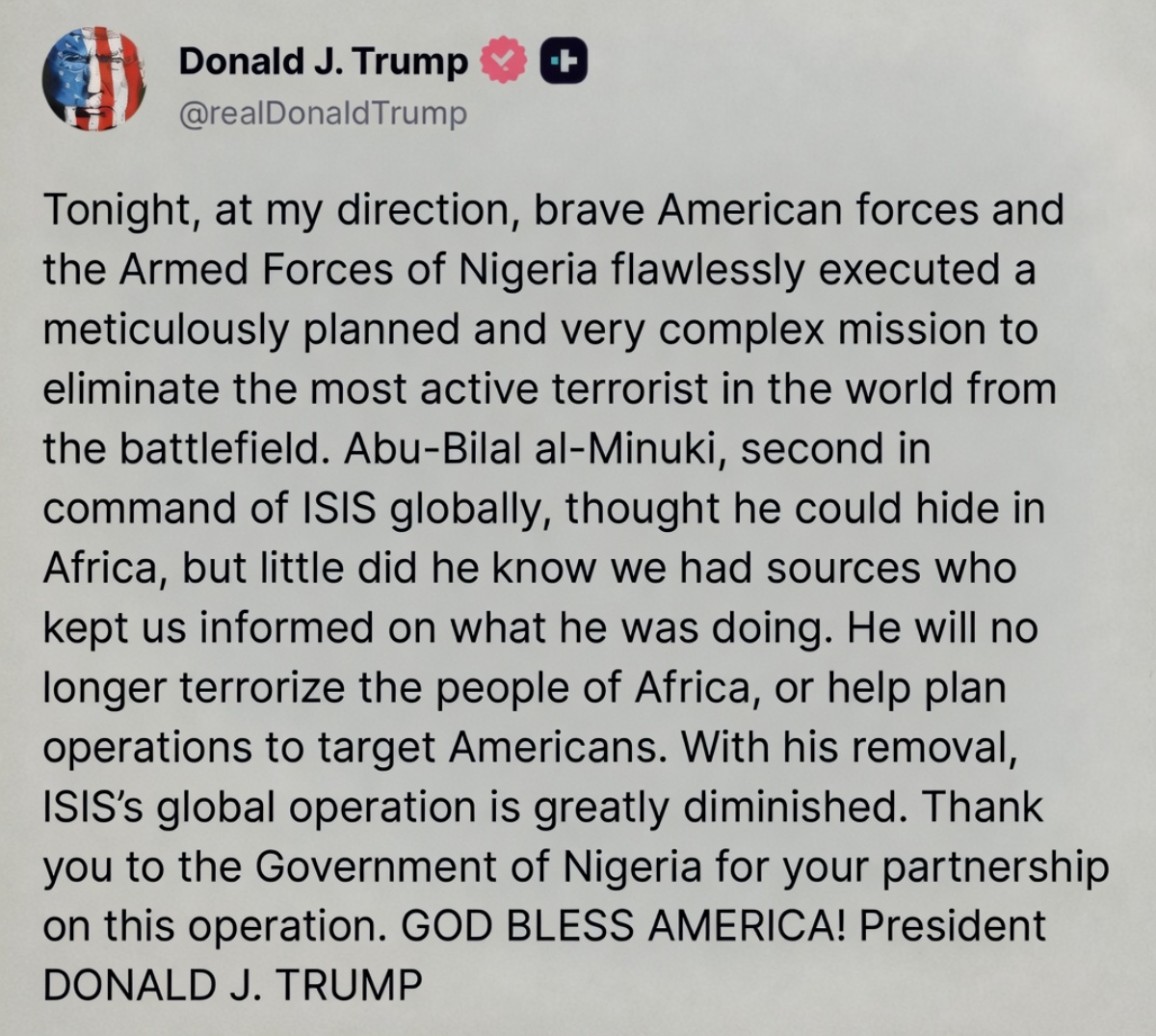 Trump: Ubili smo najaktivnijeg terorista na svijetu