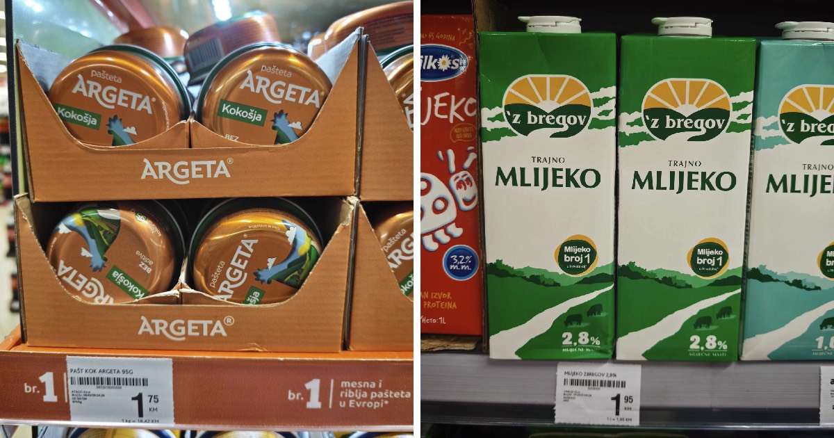 Napunili smo košarice s istim proizvodima u Hrvatskoj i u BiH. Razlika nije mala