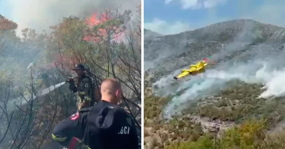 VIDEO I dalje gori iznad Konavala. "Riješimo ga na jednom mjestu, probije nam na drugom"
