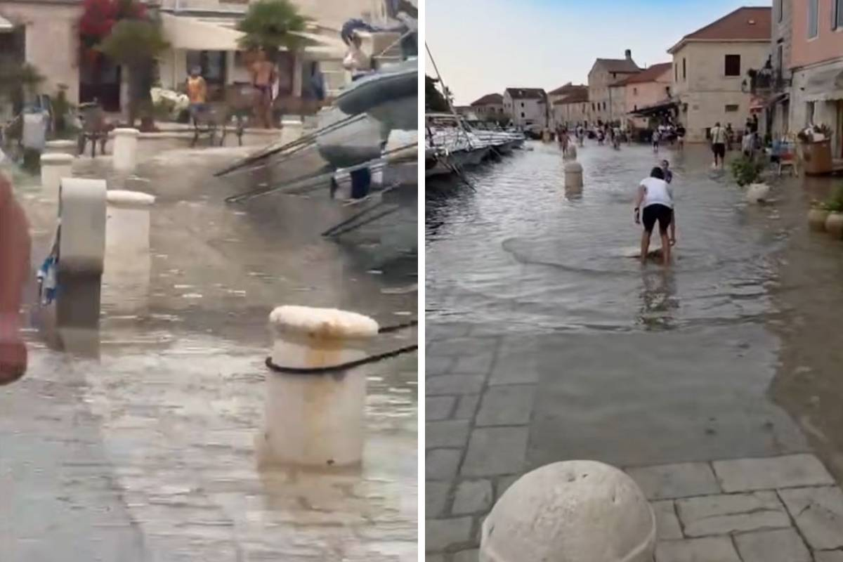 VIDEO Crveni alarm za Dalmaciju, meteotsunami na Hvaru, Visu... Stiže nova fronta