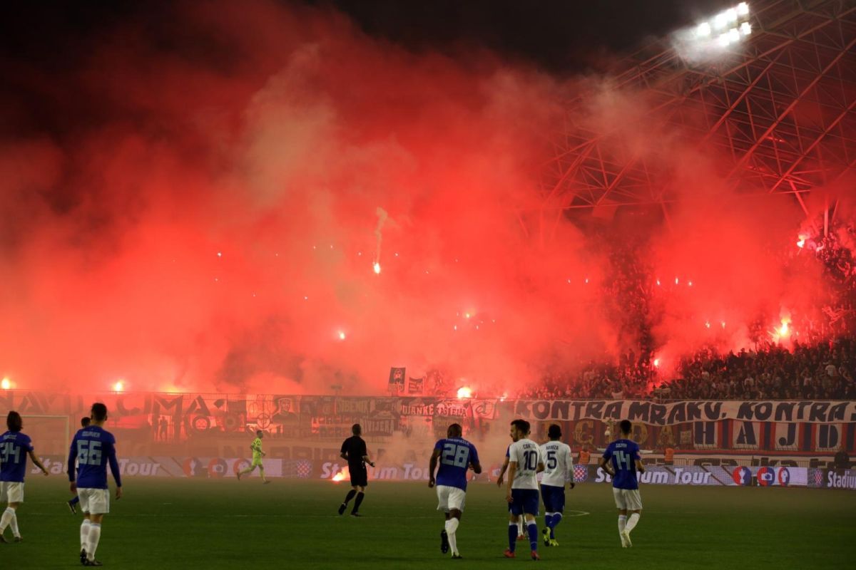 Hajduk Split v Dinamo Zagreb: Flares, fires, faith & football at